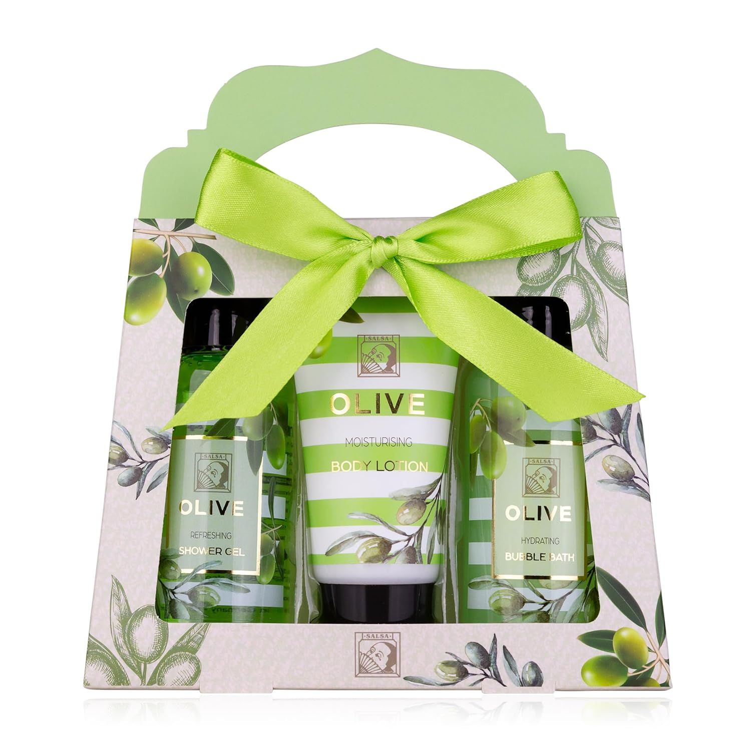 Accentra – Duschset Frauen Geschenkset Olive in schöner Geschenkbox