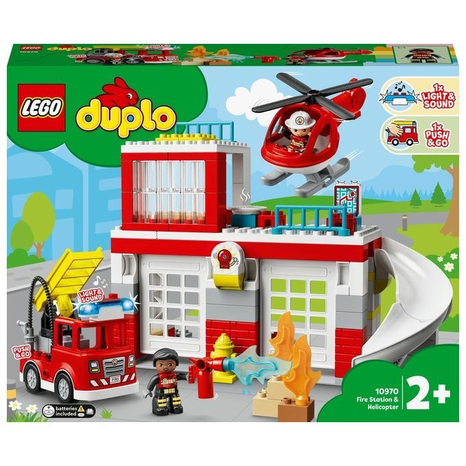 Lego Duplo 10970 Feuerwehrwache mit Hubschrauber Lego