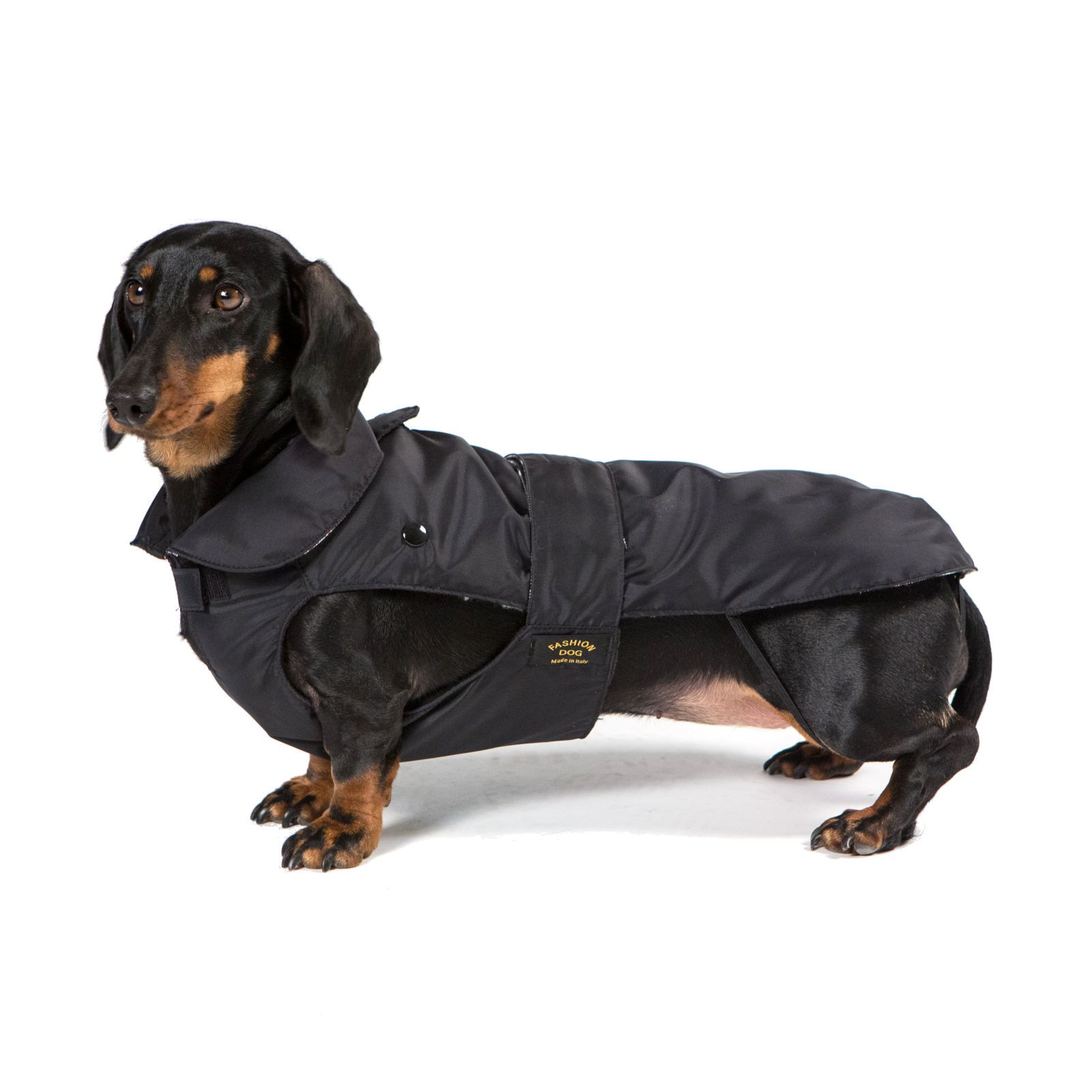 Fashion Dog Hundemantel speziell für Dackel - Schwarz - 33 cm