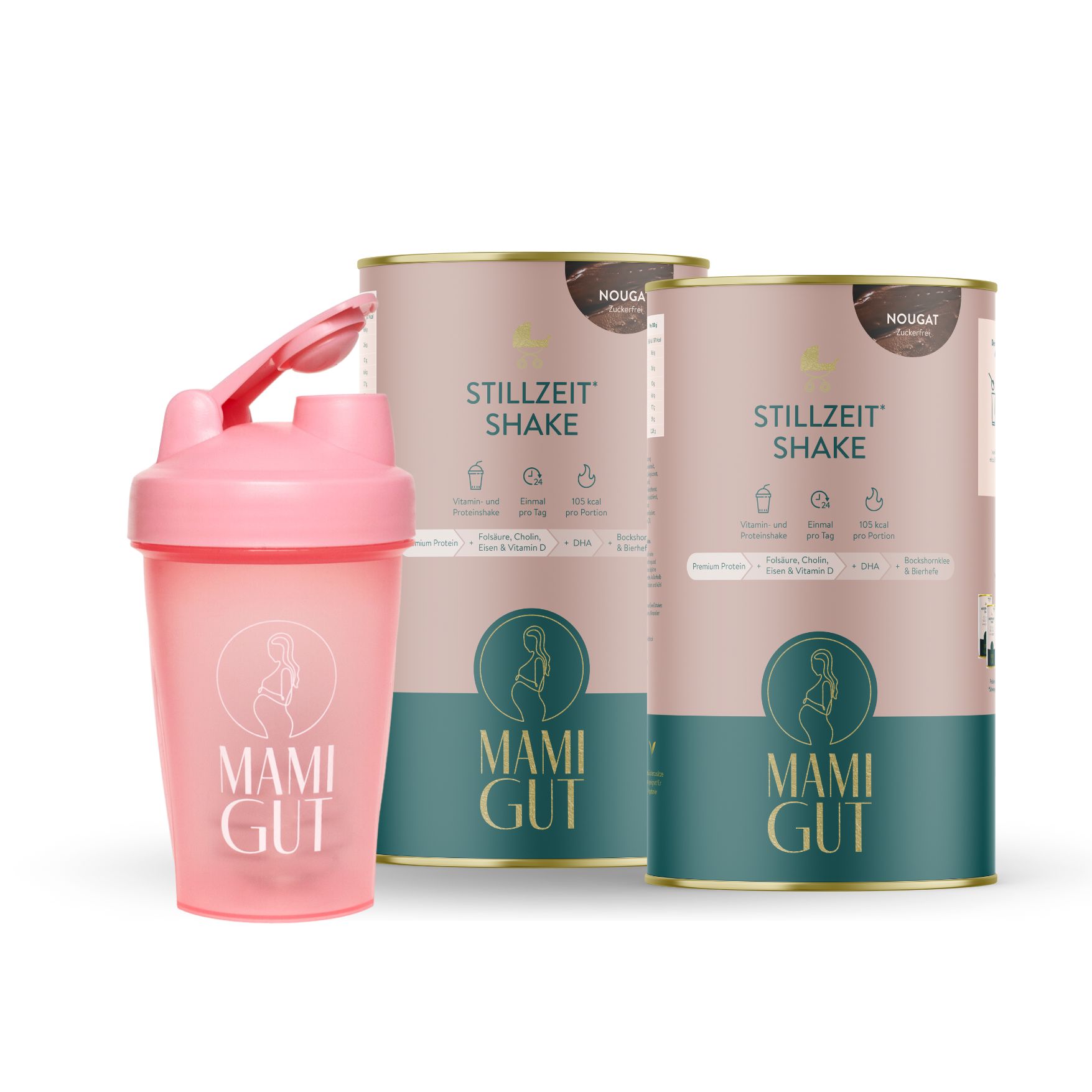 MamiGut Stillzeit Monatspaket + Shaker, Nougat