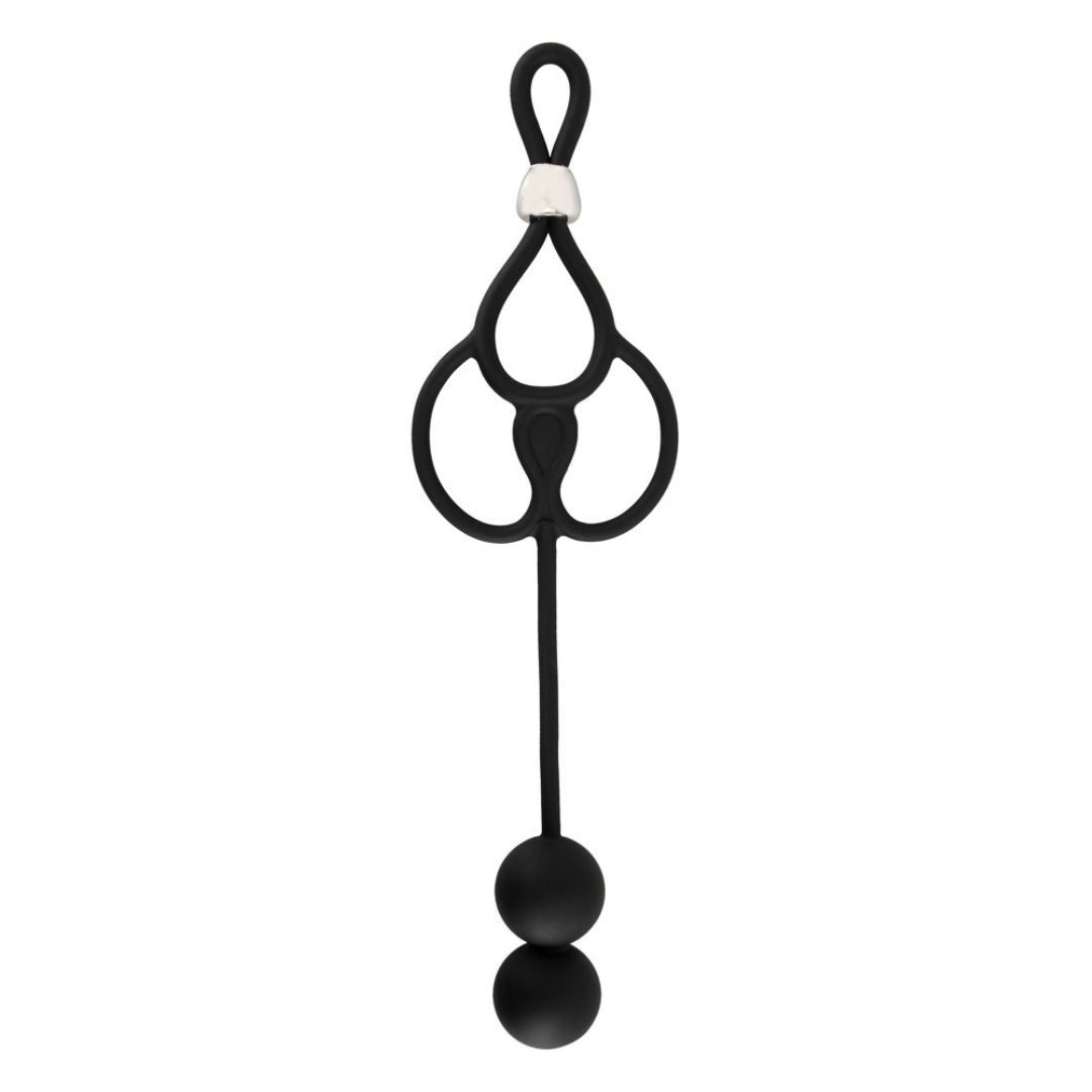 Penis-/Hodenring 'Triple Ball/Cock Ring with Anal Beads“ mit Analkugeln