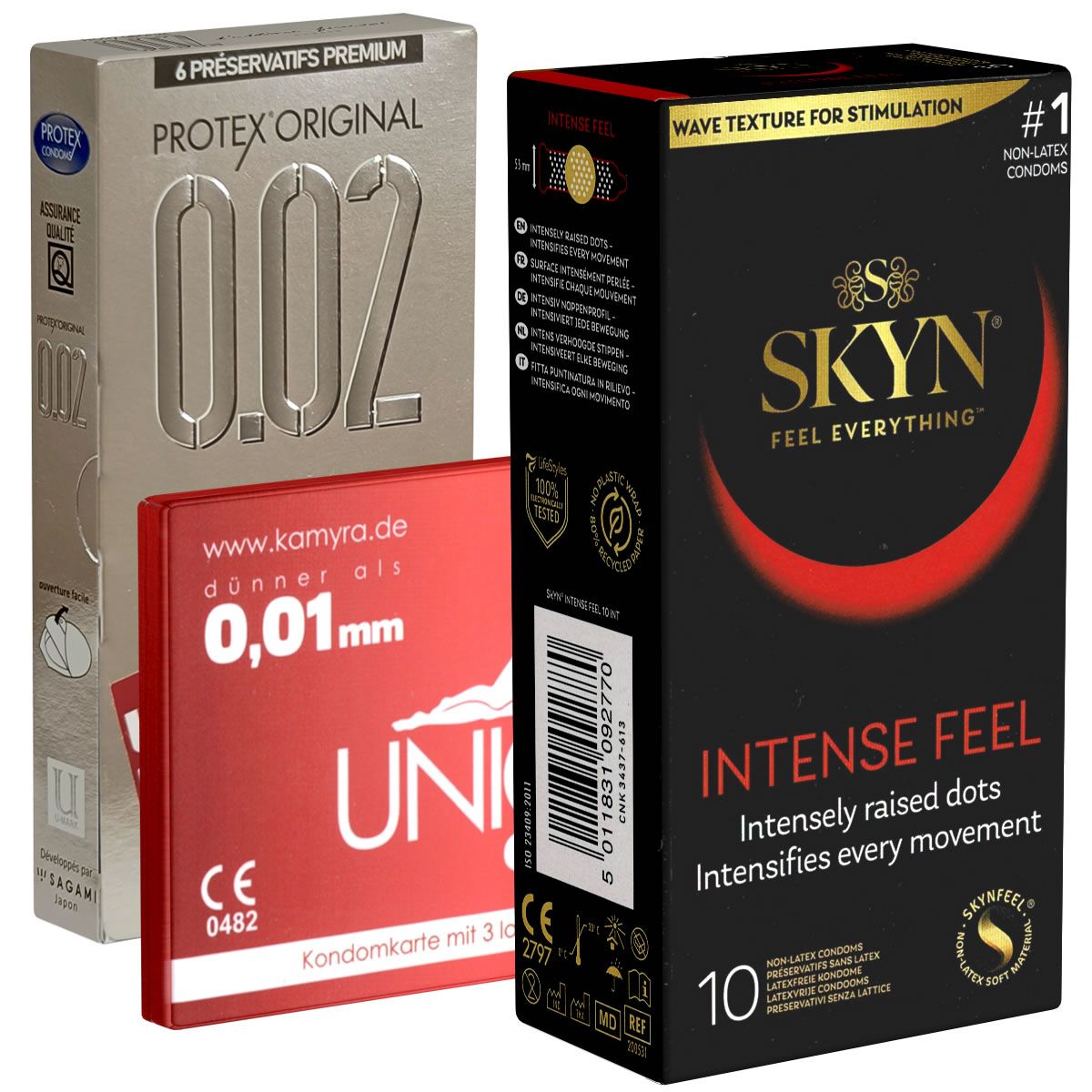 Kondomotheke® Latexfreie Kondome - 3-Sorten-Pack B