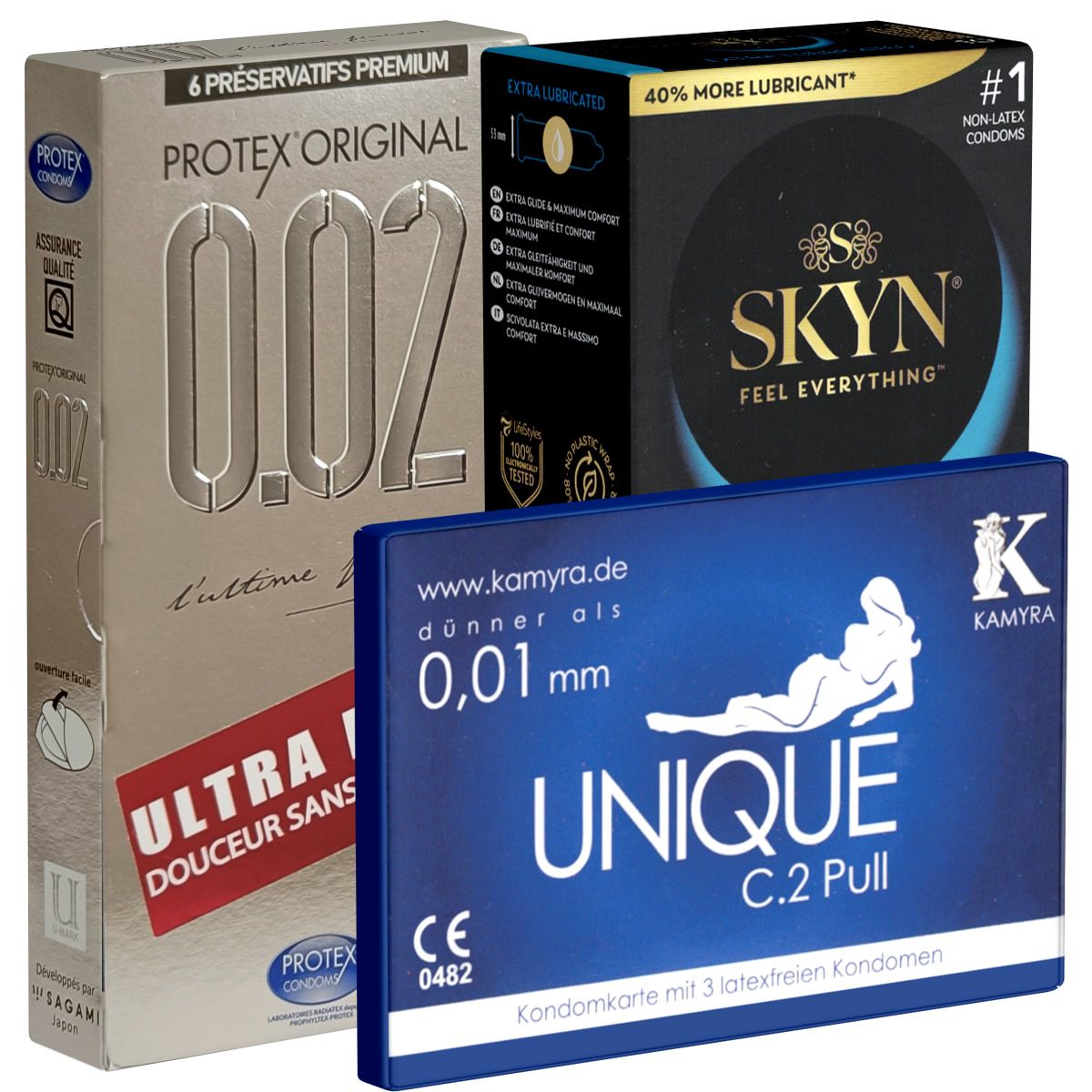 Kondomotheke® Latexfreie Kondome - 3-Sorten-Pack D
