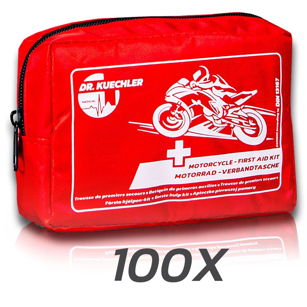 100x Motorrad Verbandskasten DIN 13167 Mini Erste Hilfe Set – Dr. Kuechler Medical®-EU konform