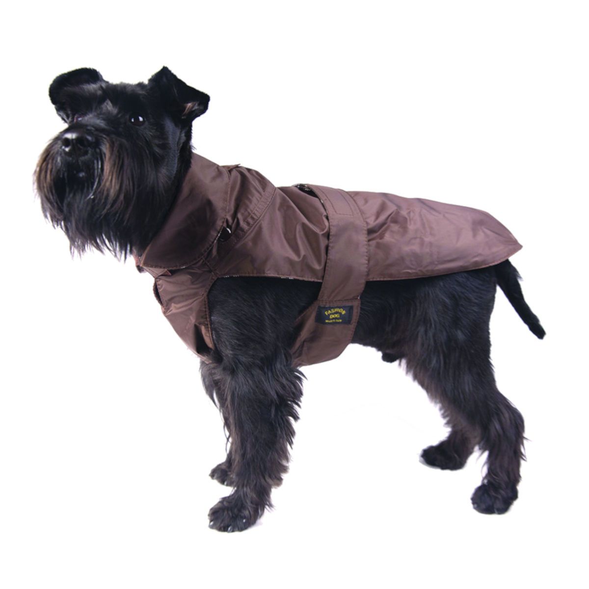 Fashion Dog Hundemantel mit Kunstpelz-Futter - Braun - 27 cm