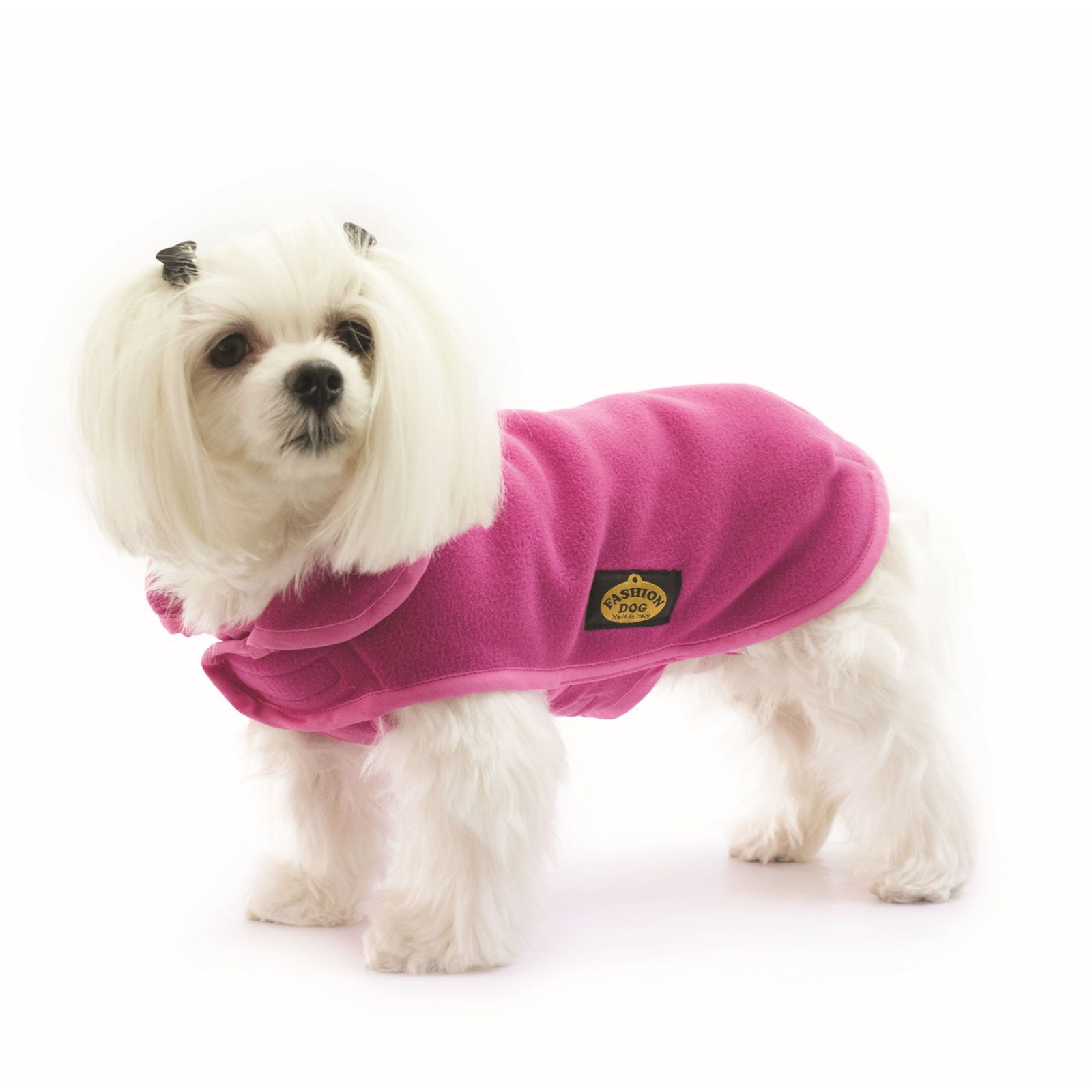 Fashion Dog Fleece-Hundemantel - Fuchsia - 30 cm