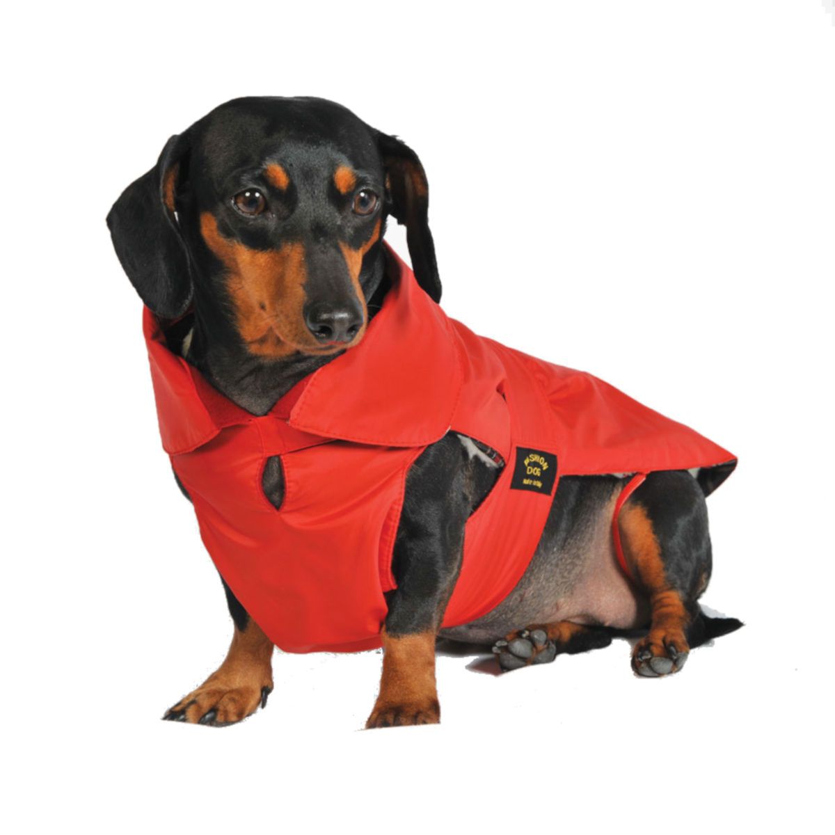 Fashion Dog Hundemantel speziell für Dackel - Rot - 33 cm