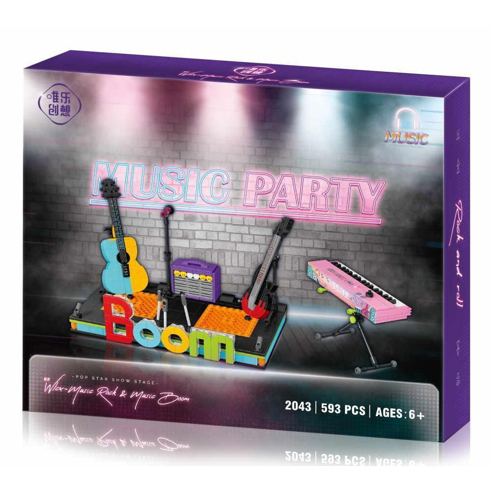 Lezi WL2043 - MusiK Party: Gitarren und Keyboard (Mini Blocks) - 593 Klemmbausteine