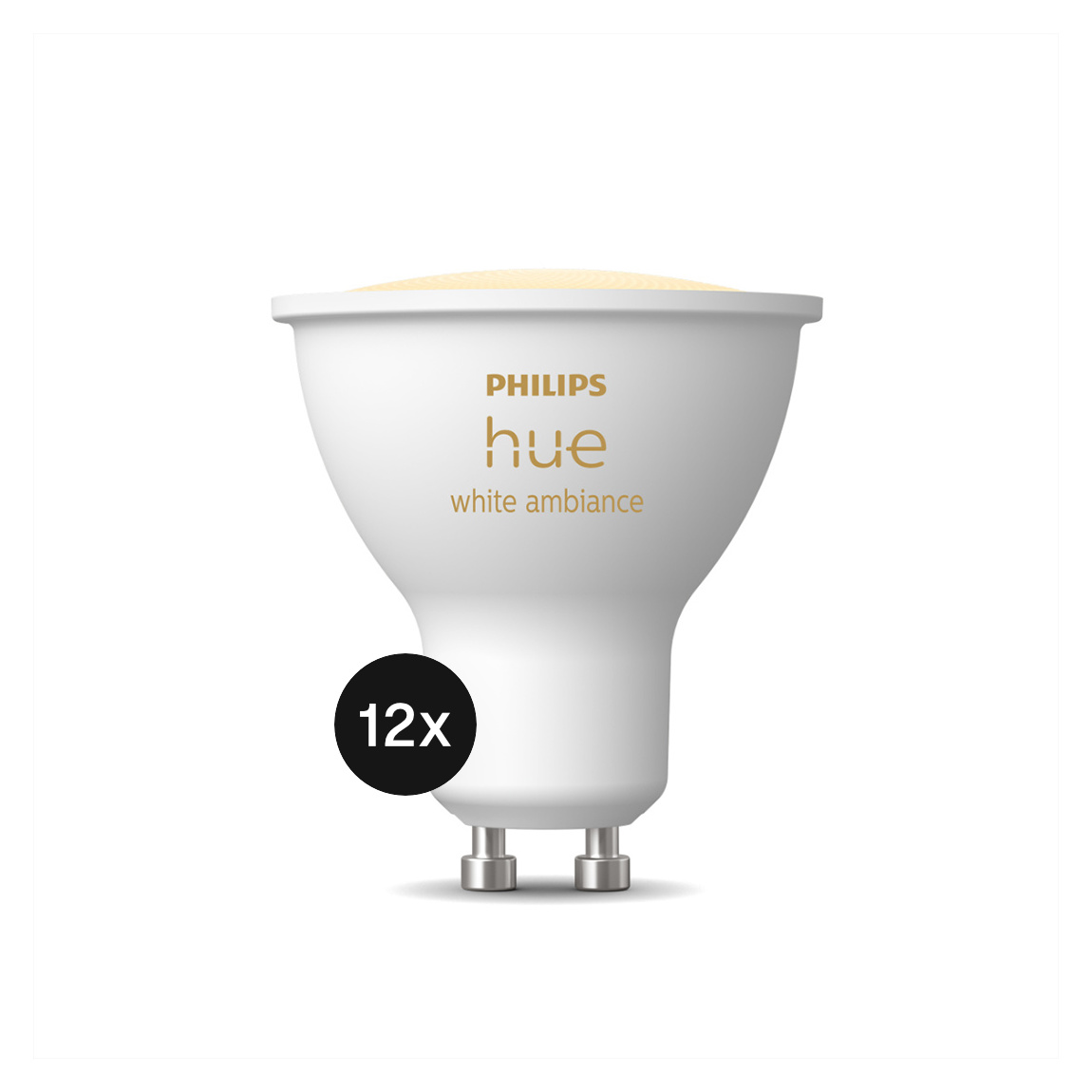 Philips Hue White Ambiance GU10 LED Lampe 400lm - 12er-Set