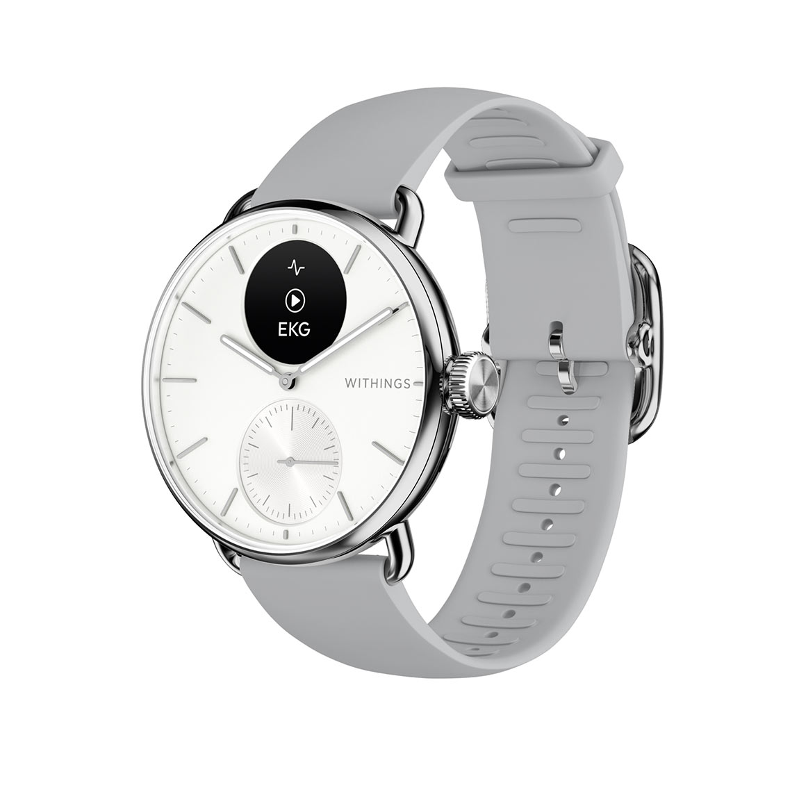 Withings Scanwatch 2 - Hybrid Smartwatch mit Überwachung der Herzgesundheit - Weiß und 38 mm