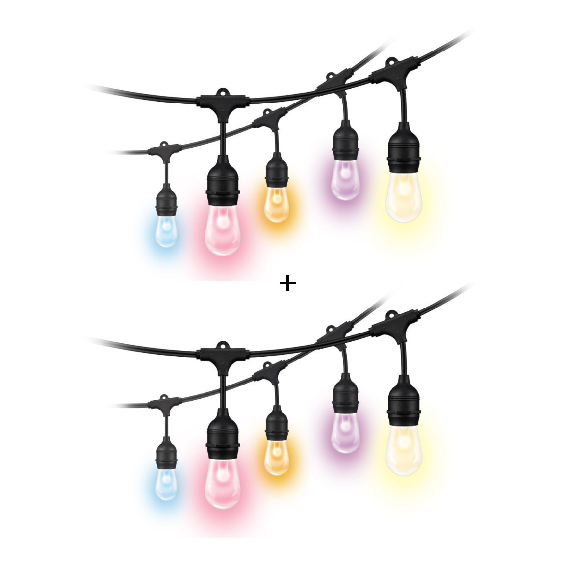 WiZ Tunable White & Color Outdoor Lichterkette 120lm - 2er-Set