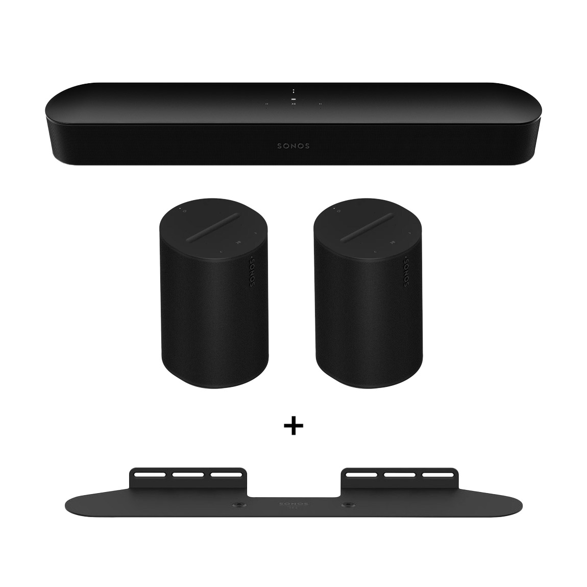 Sonos Entertainment Set - mit Beam Gen 2 und 2x Era 100 + Wandhalterung