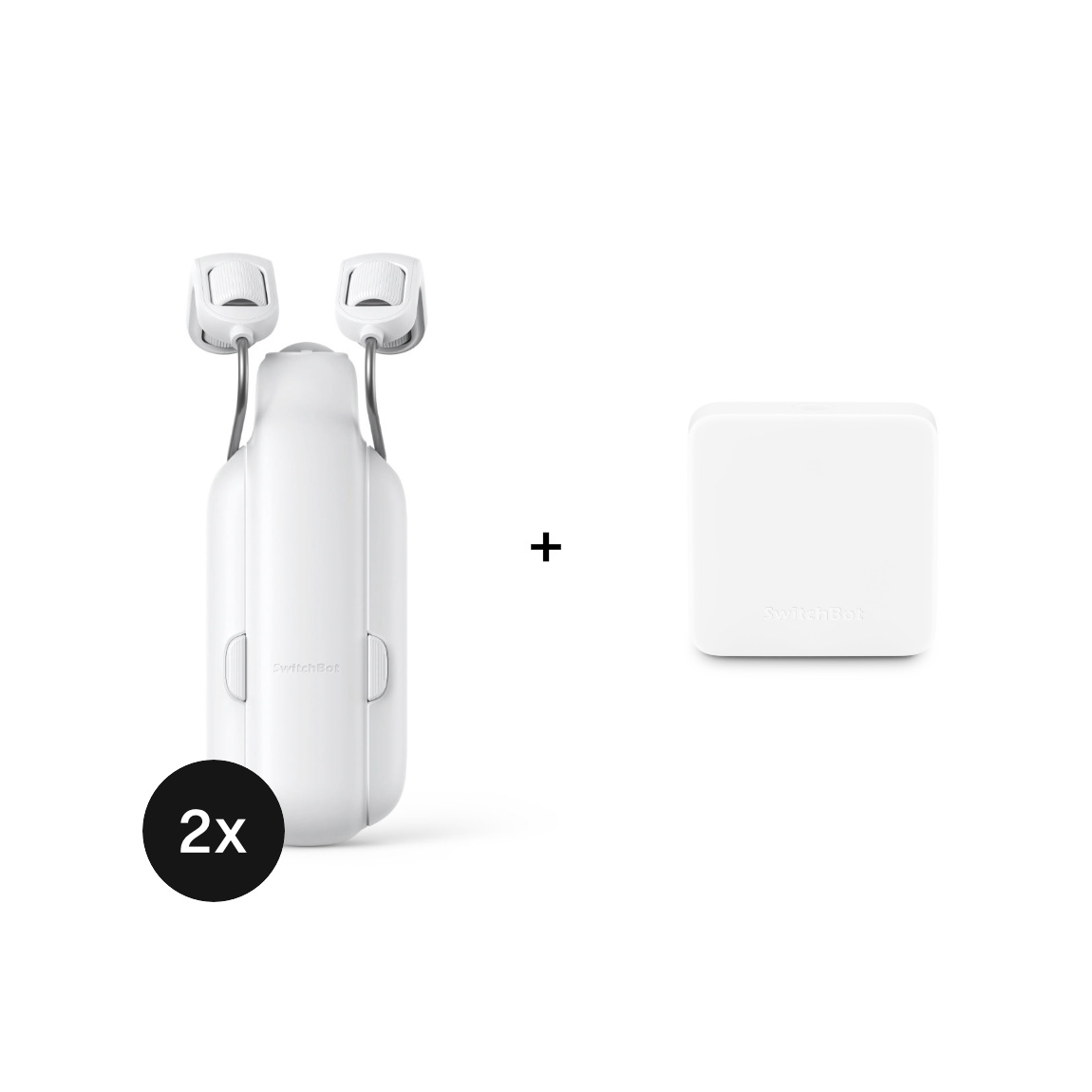 SwitchBot Curtain Rod V3 - 2er-Set + Hub Mini