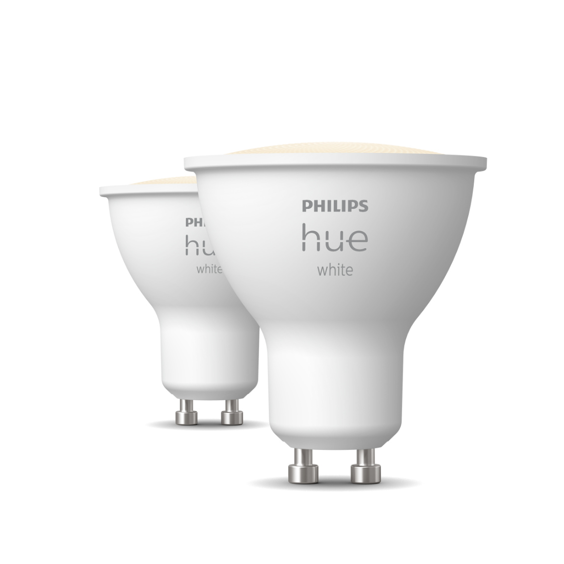 Philips Hue White GU10 LED Lampe 400lm - 2er-Set - Weiß