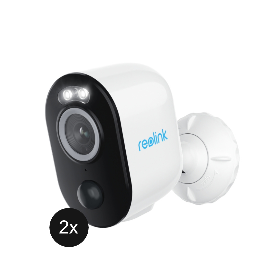 Reolink Argus Series B330 - Kabellose 2K Außenkamera mit Licht - 2er-Set