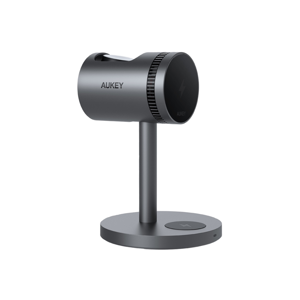 Aukey MagFusion Pro 3-in-1 MagSafe Wireless Charging Stand - Grau