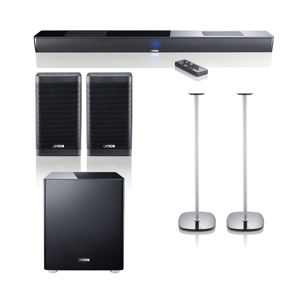 Canton Smart Soundbar 10 Sub 12 5.1 Heimkino-Set + LS 3 - Lautsprecherhalter