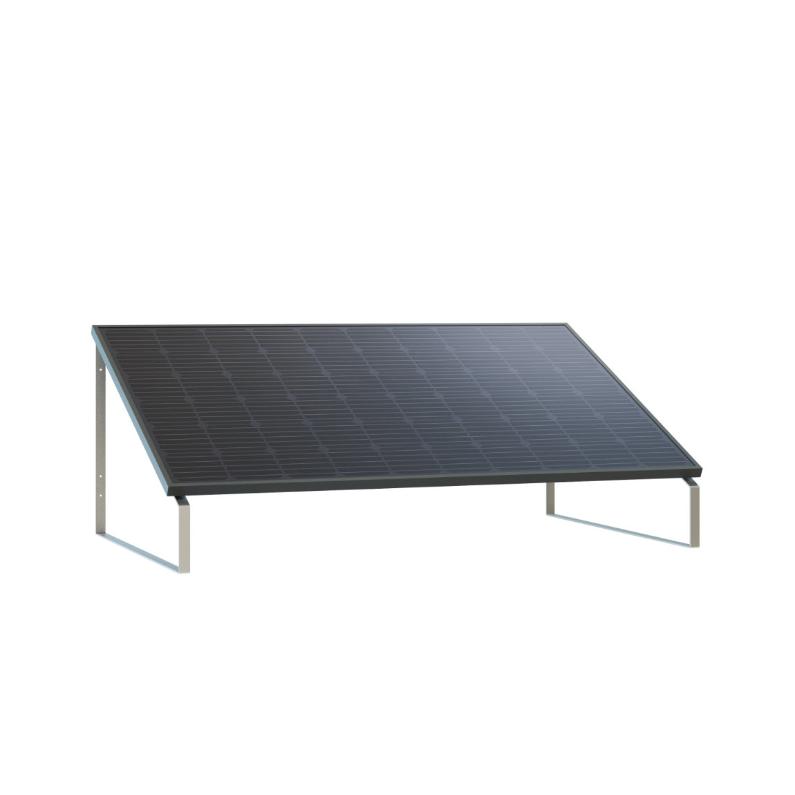 EET Solar LightMate Garten/Flachdach - Balkonkraftwerk mit Bodenhalterung (430Wp) - Schwarz