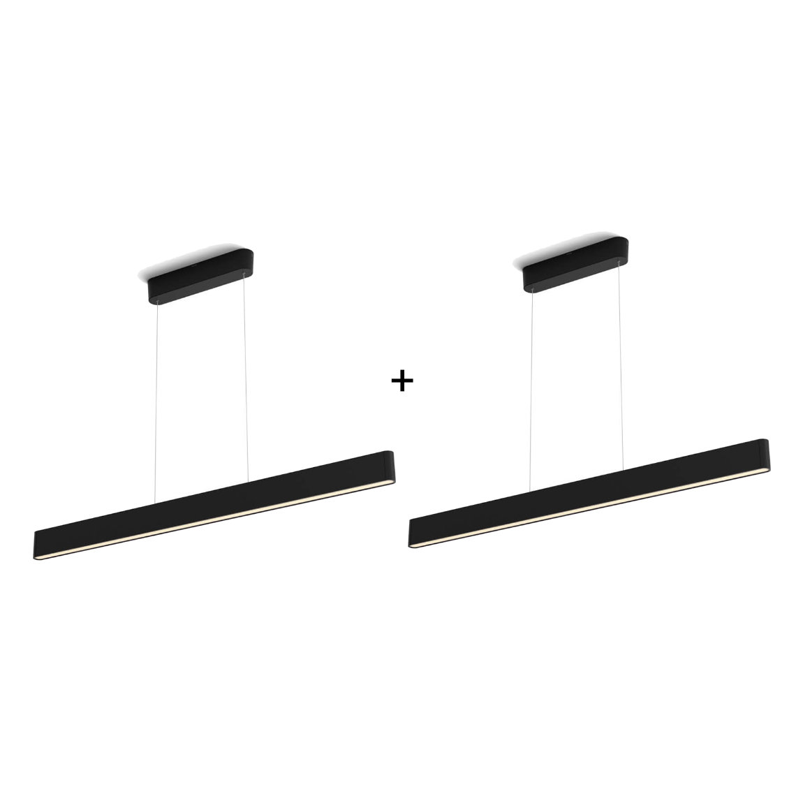 Philips Hue White & Color Ambiance Ensis Pendelleuchte 5500lm - Schwarz - 2er-Set (+GRATIS Hombli Lichterkette)