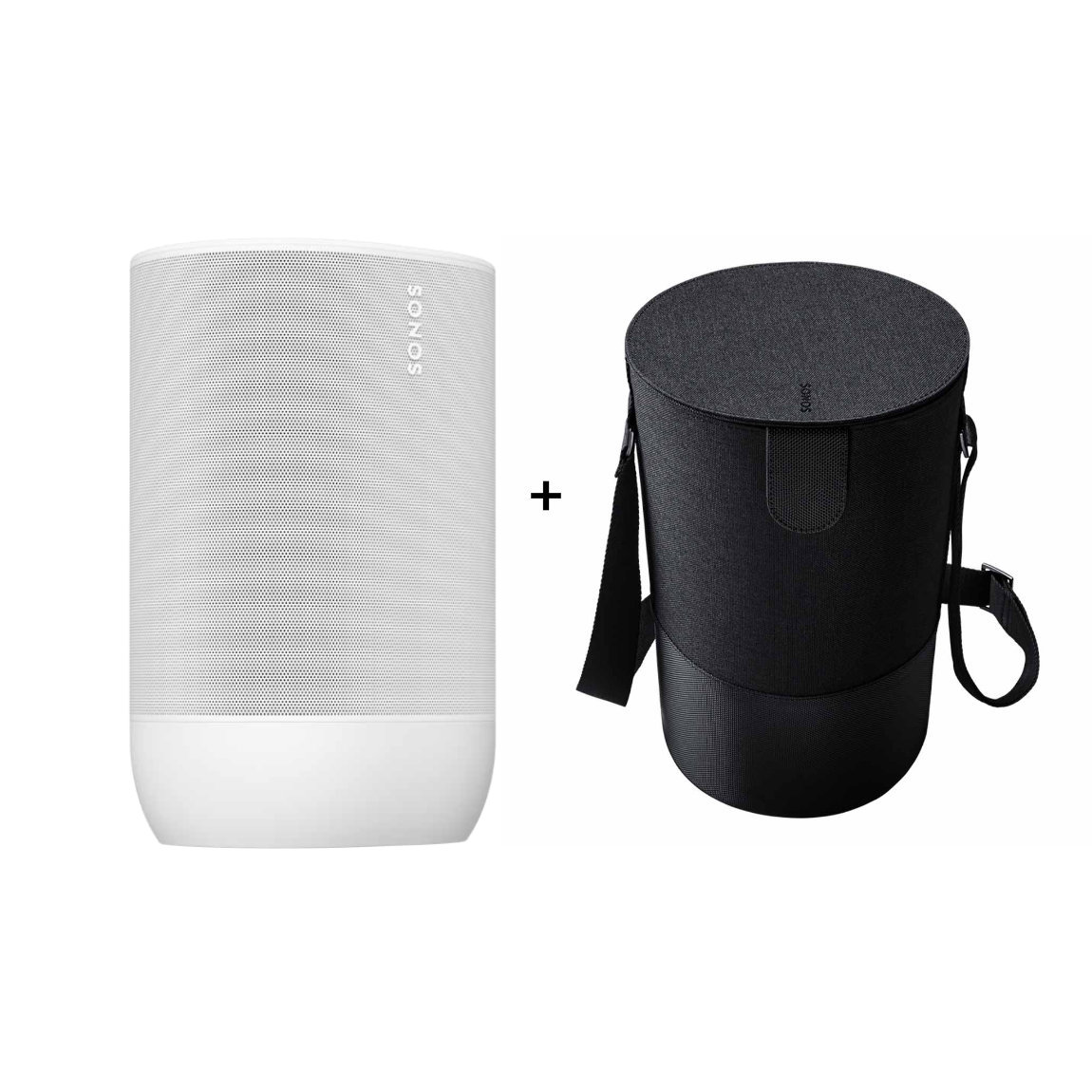 Sonos Move 2 - Weiß + Reisetasche (+GRATIS Hombli Lichterkette)