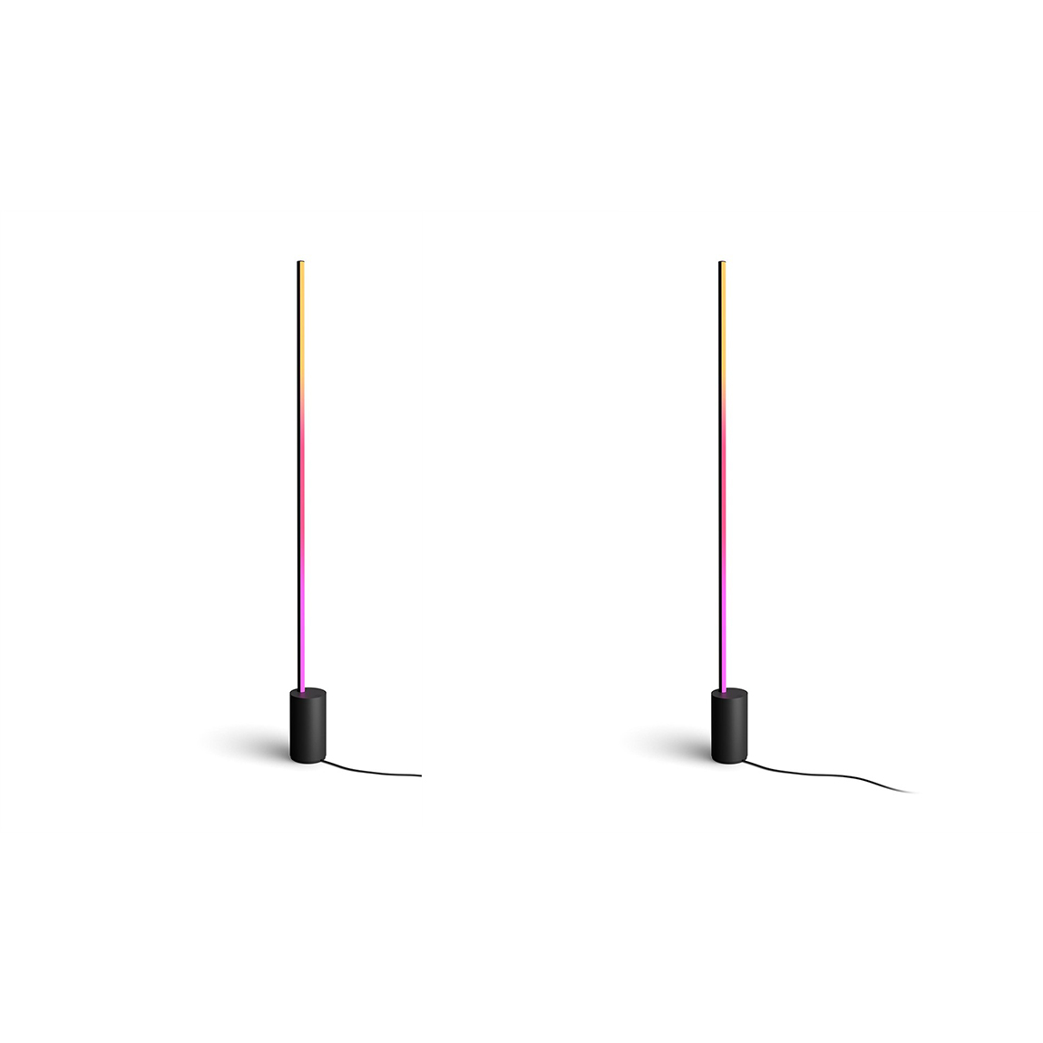Philips Hue Gradient Signe Stehleuchte - Schwarz - 2er-Set (+GRATIS Hombli Lichterkette)