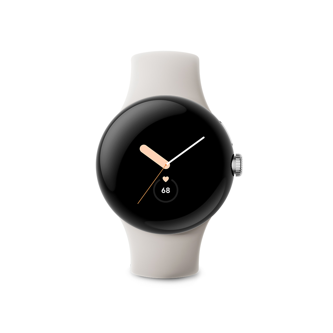 Google Pixel Watch - WLAN Smartwatch - Silber mit Chalk Armband