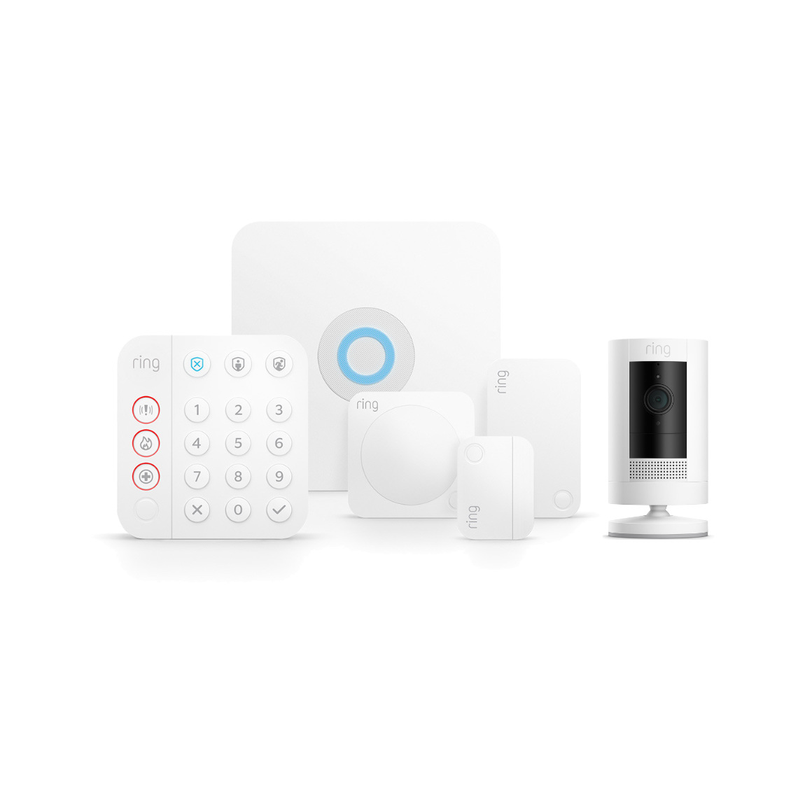 Ring Alarm 2.0 Sicherheitssystem - Komplett-Set + Stick Up Cam Battery