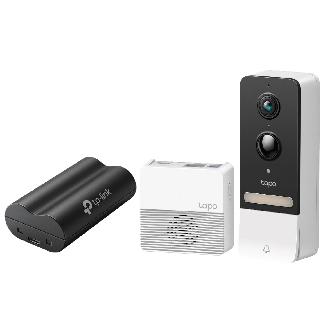 TP-Link Tapo D230S1 - Smarte Batterie Video-Türklingel + A100 Extra Akku-Pack