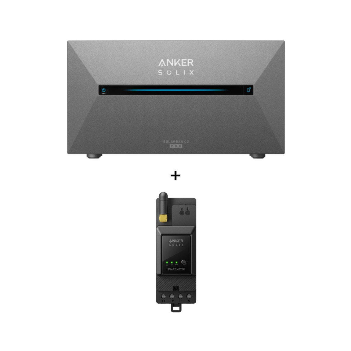 Anker SOLIX Solarbank 2 E1600 Pro - Balkonkraftwerk Batterie + Gratis Smart Meter - Schwarz