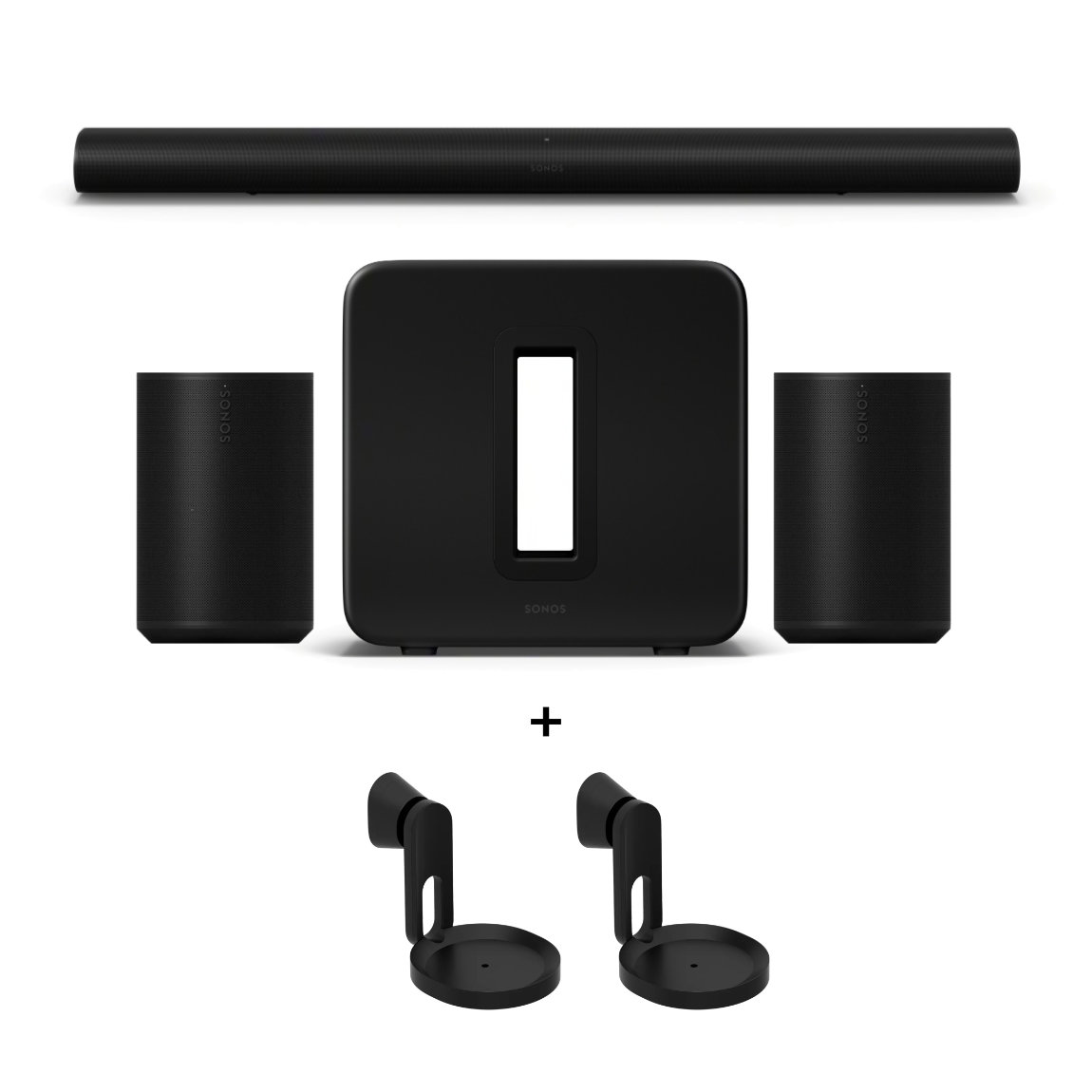 Sonos Heimkino Set - mit Arc Ultra, 2x Era 100 und Sub 4 + Wandhalterung