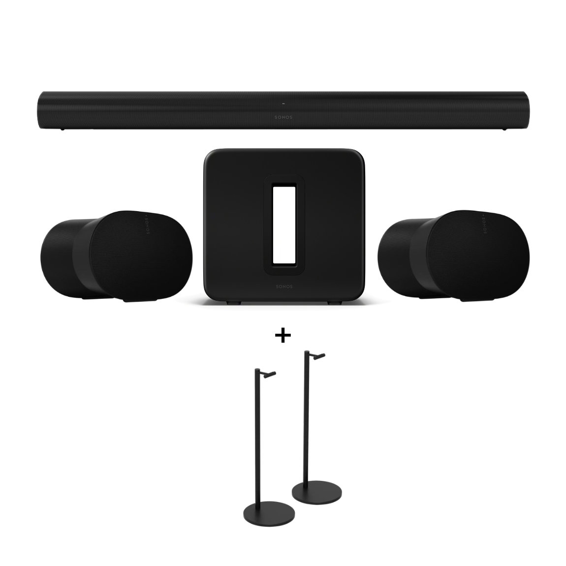 Sonos 7.1.4 Heimkino Set - mit  Arc + 2x Era 300 + Standfuß Paar