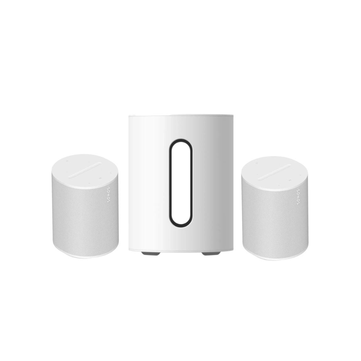 Sonos Stereo Set - mit 2x Era 100 + Sub Mini - Weiß (+GRATIS Hombli Lichterkette)