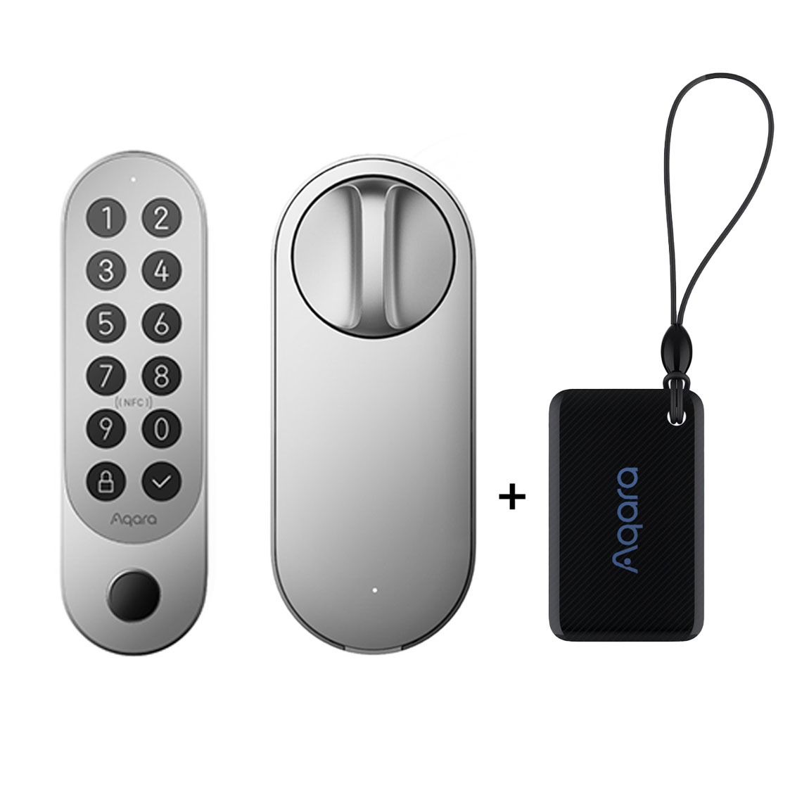 Aqara Smart Lock U200 Kit - Smartes Türschloss mit Keypad + gratis Fob und Zubehör - Silber