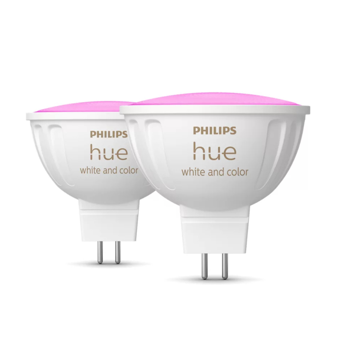 Philips Hue White & Col. Amb. MR16 LED Lampe Doppelpack 2x400lm - Weiß
