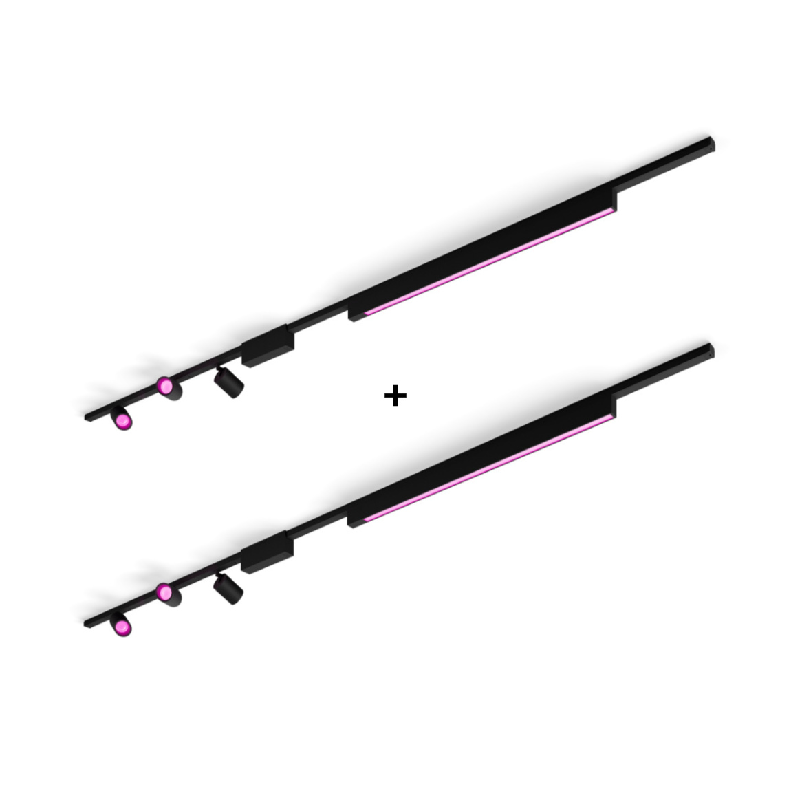 Philips Hue Perifo Basis-Set Deckenleuchte 3 Spots + Lightbar 2er-Pack (+GRATIS Hombli Lichterkette)