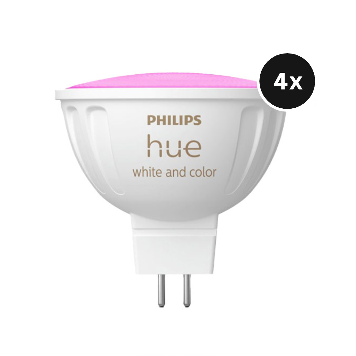 Philips Hue White & Col. Amb. MR16 LED Lampe - 4er-Set