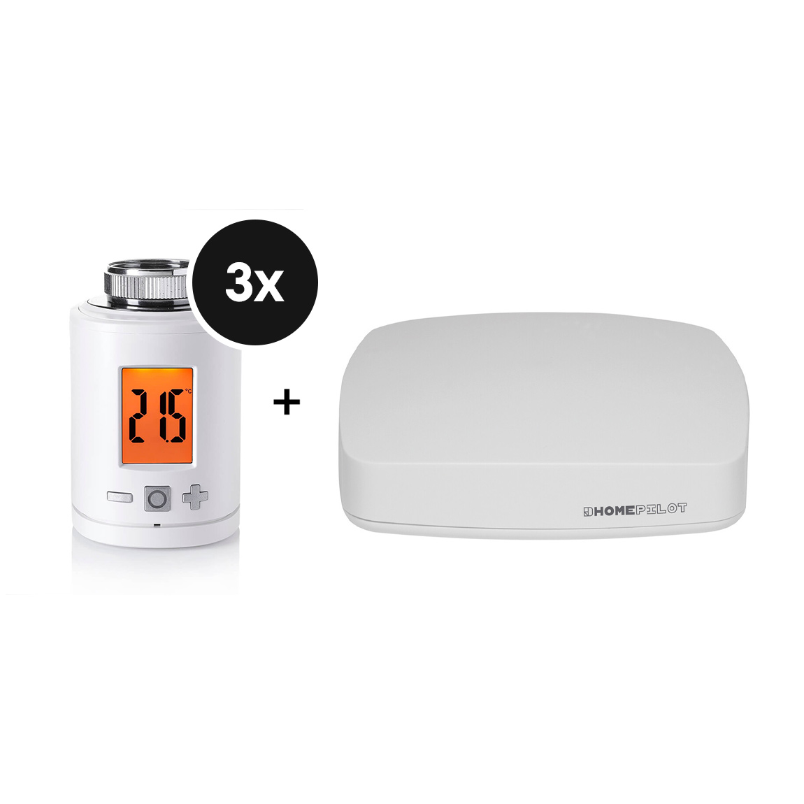 HOMEPILOT Gateway Premium + Heizkörper-Thermostat smart 3er-Set