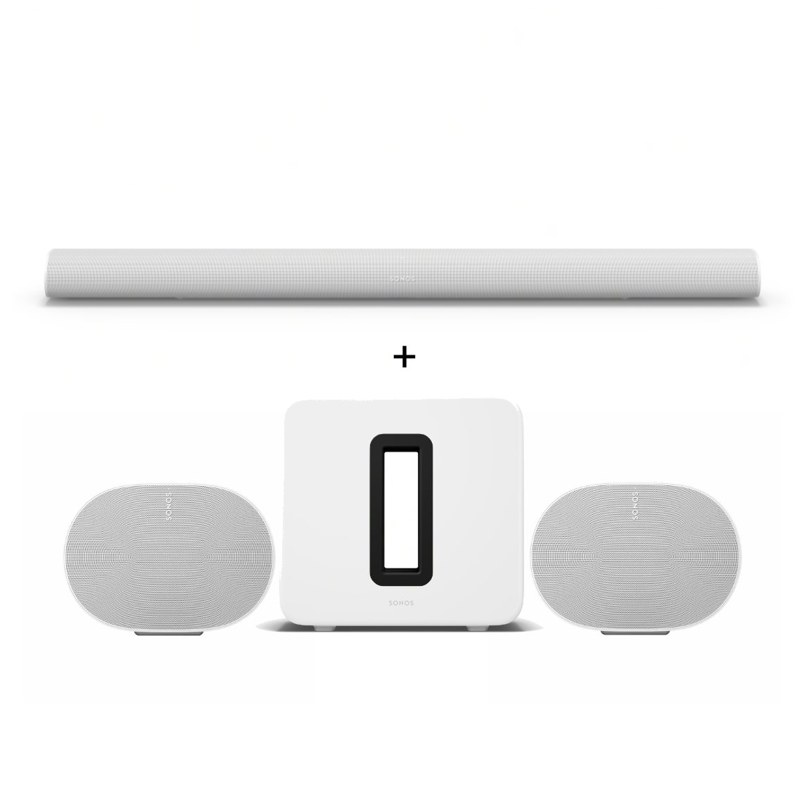 Sonos 9.1.4 Heimkino Set - mit Arc Ultra, 2x Era 300 und Sub 4 - Weiß (+GRATIS Hombli Lichterkette)