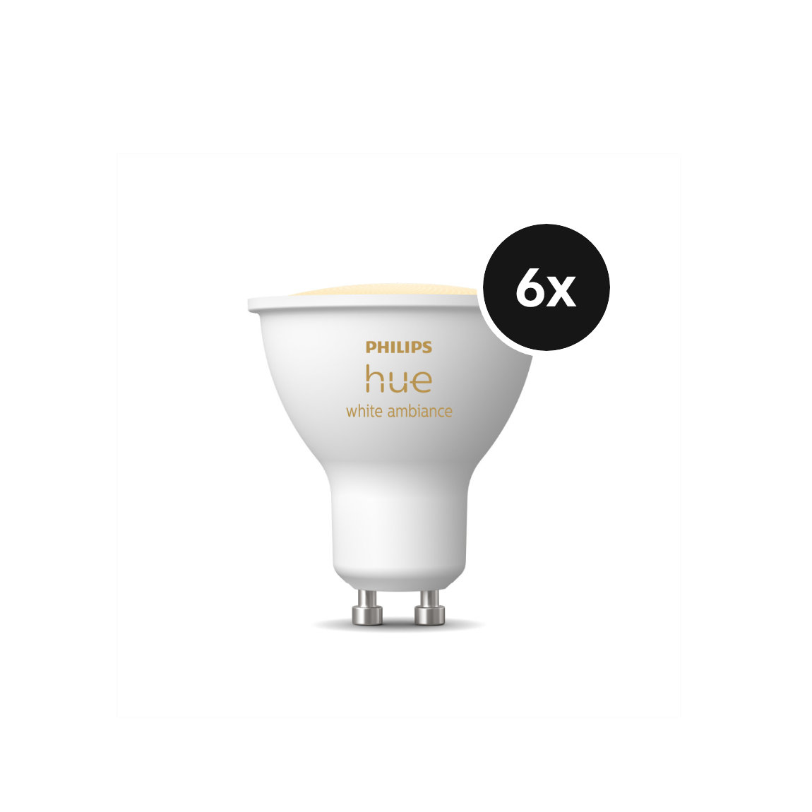 Philips Hue White Ambiance GU10 LED Lampe 400lm - 6er-Set