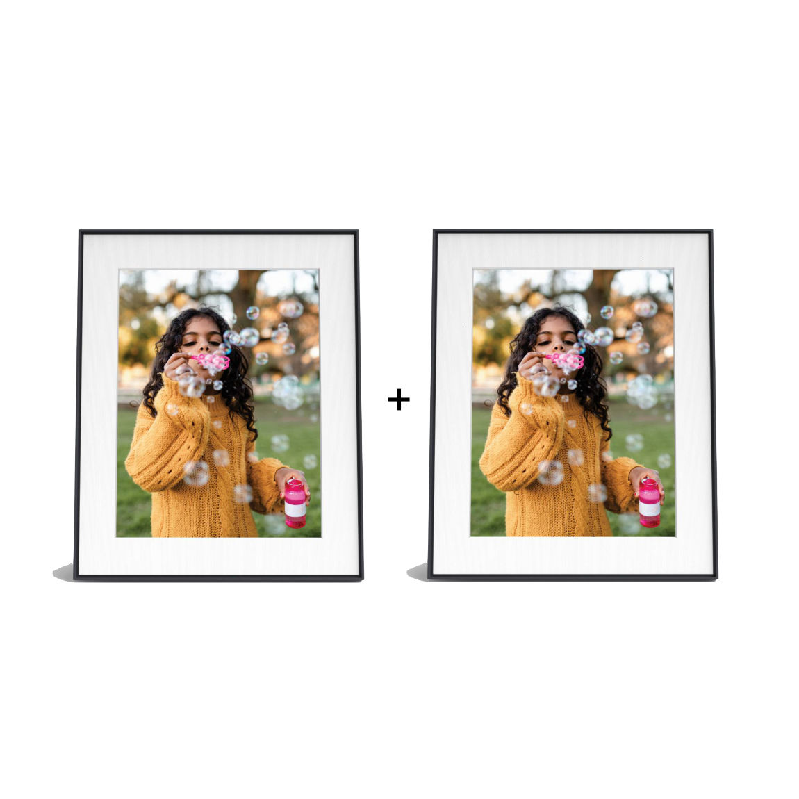 Aura Frames - Walden (15 Zoll) - Bilderrahmen - 2er-Set (+GRATIS Hombli Lichterkette)