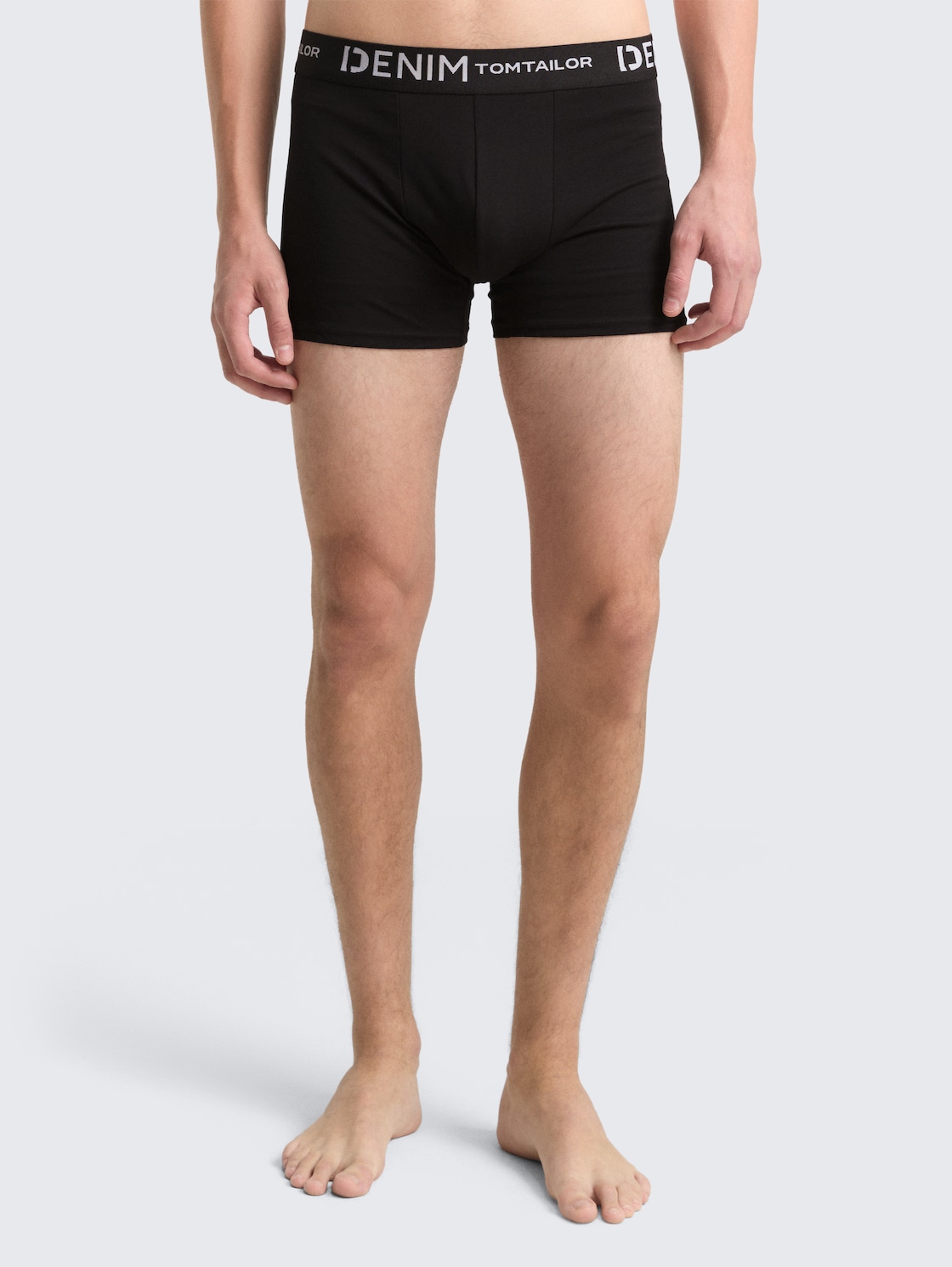 TOM TAILOR DENIM Herren Boxershorts im 3er-Pack, schwarz, Uni, Gr. M, baumwolle