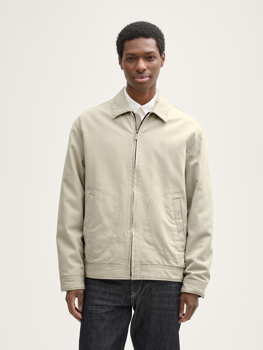 TOM TAILOR DENIM Herren Relaxed Fit Jacke aus Baumwolle, braun, Uni, Gr. XXL, baumwolle