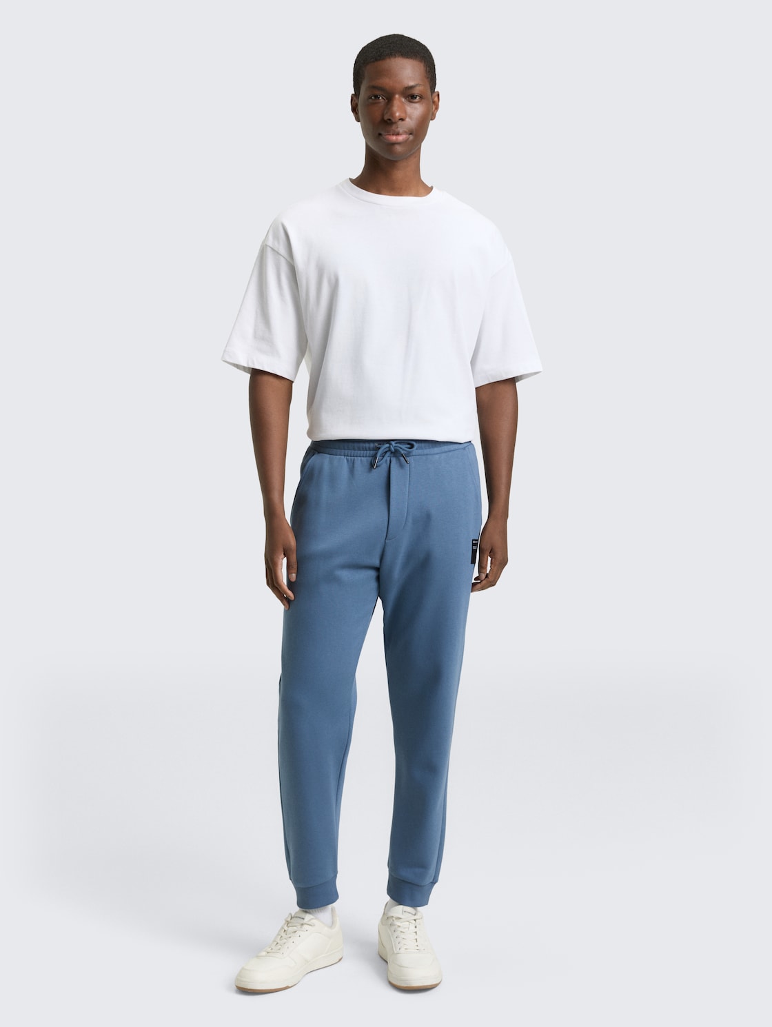 TOM TAILOR DENIM Herren Basic Jogginghose, blau, Uni, Gr. XXL, baumwolle