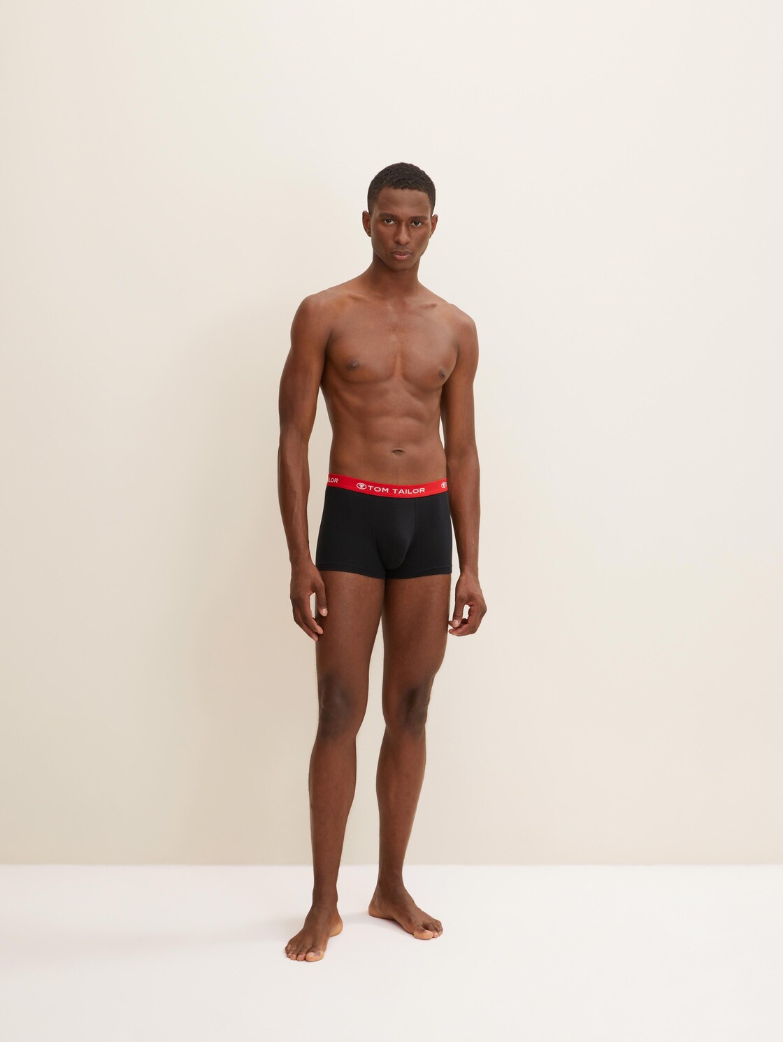 TOM TAILOR Herren Kurze Boxershorts im 3er-Pack, schwarz, Uni, Gr. L/6, baumwolle