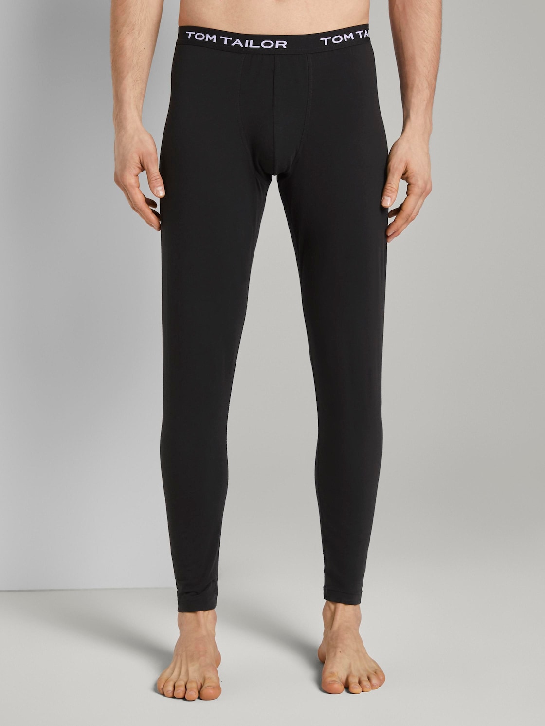 TOM TAILOR Herren Lange Schlafanzughose, schwarz, Logo Print, Gr. XXL/8, baumwolle