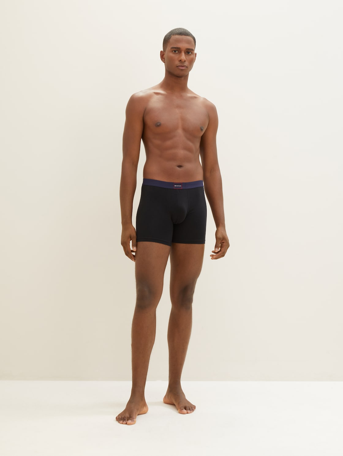 TOM TAILOR Herren Mittellange Boxershorts im 3er-Pack, blau, Kariert, Gr. 4, baumwolle