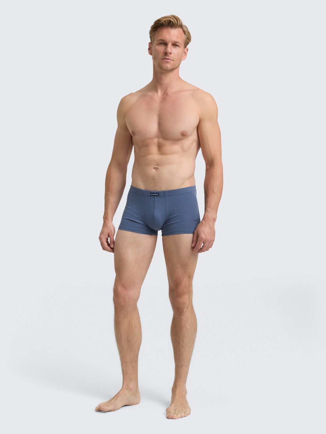 TOM TAILOR Herren Kurze Boxershorts im 2er-Pack, blau, Print, Gr. S/4, baumwolle