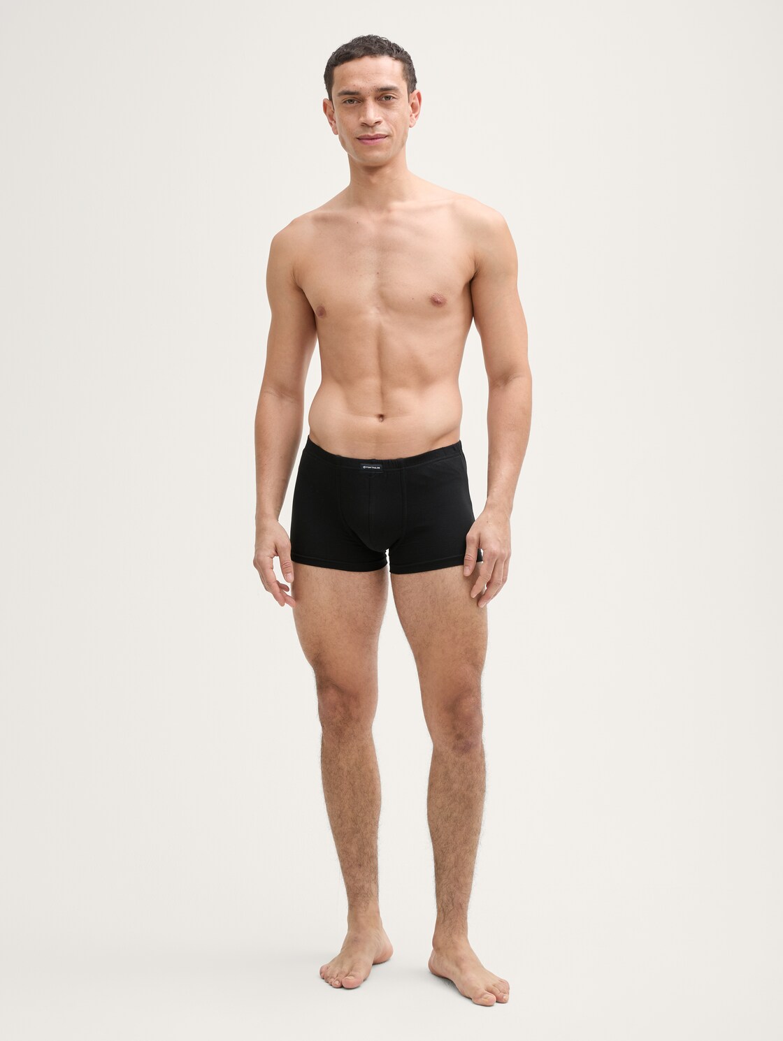 TOM TAILOR Herren Kurze Boxershorts im 3er-Pack, schwarz, Uni, Gr. S/4, baumwolle