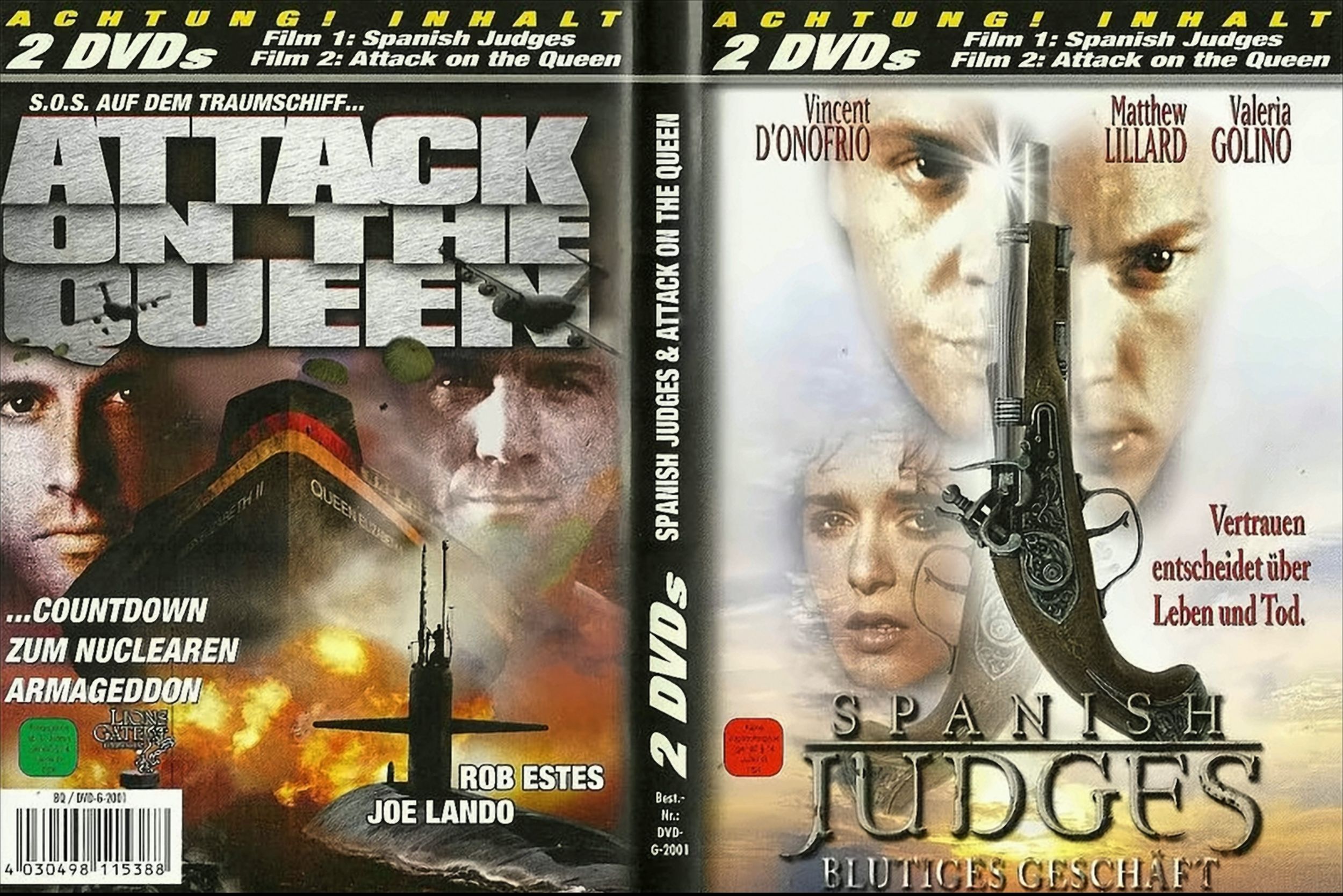 2 DVDs - Spanish Judges & Attack on the Queen