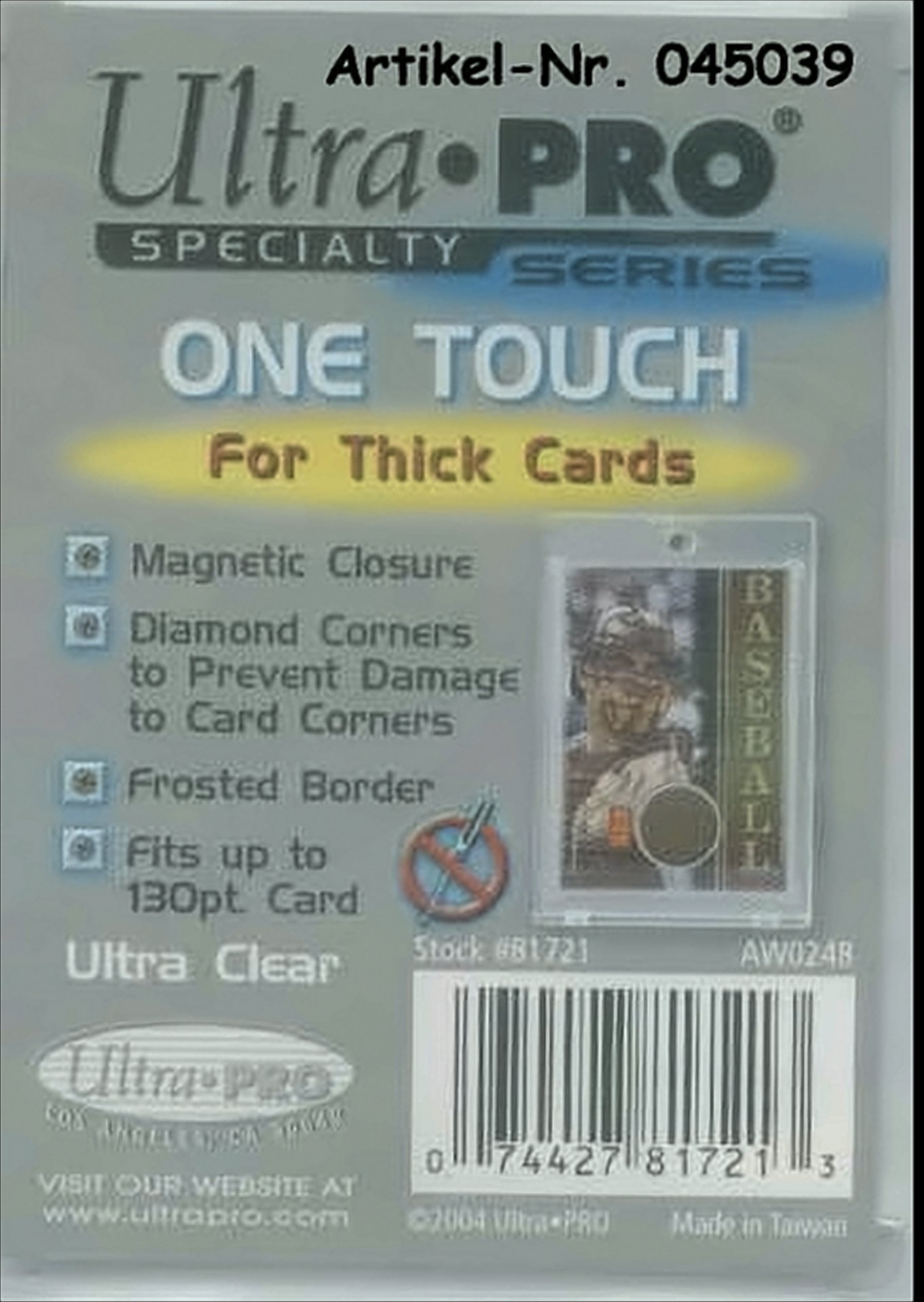 UP One-Touch Card Holder (thick cards, 130pt)